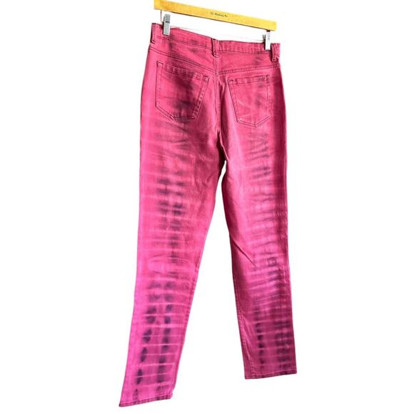 Gloria Vanderbilt Pants - Womens Pants Size 10 Pink Tie Dye Reworked Retro Festival Streetwear Hippie Club